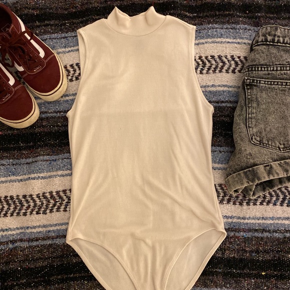 Cream Turtleneck Bodysuit - Picture 2 of 3